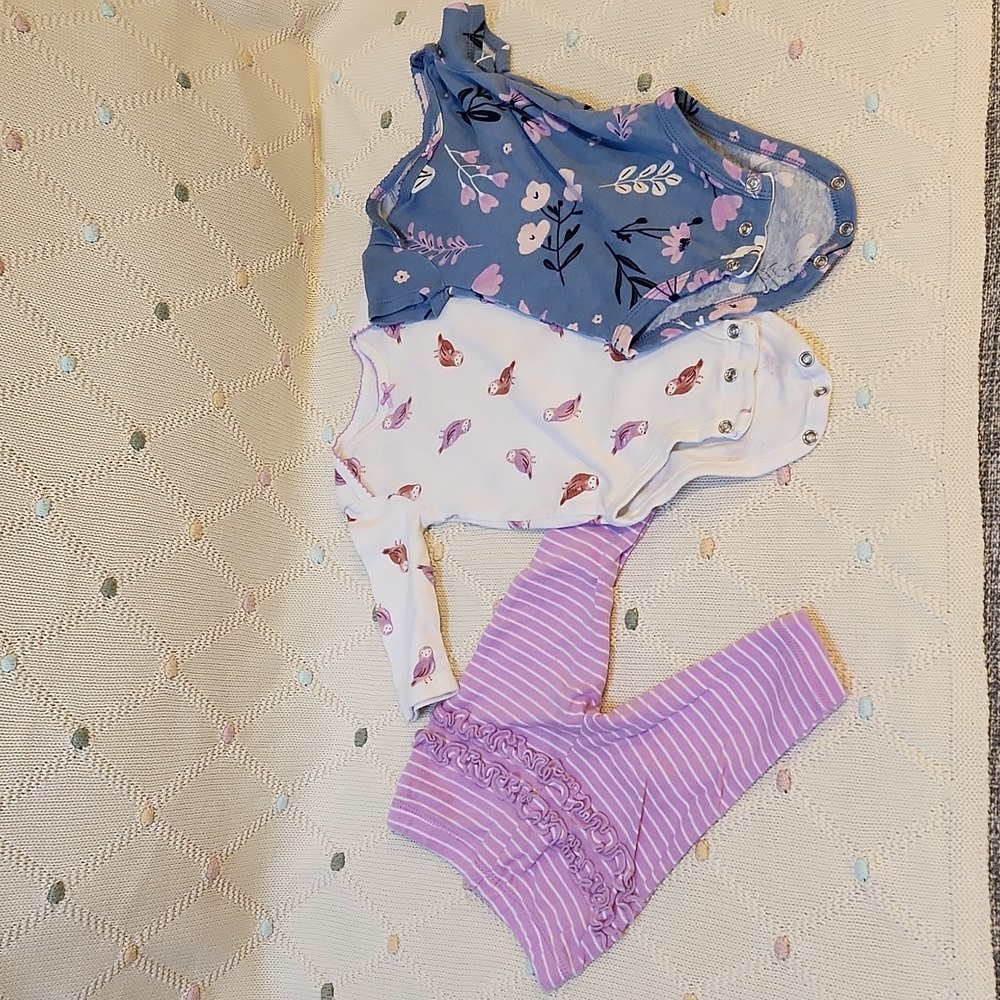 Carter's 3-piece bodysuit set - 3 mos